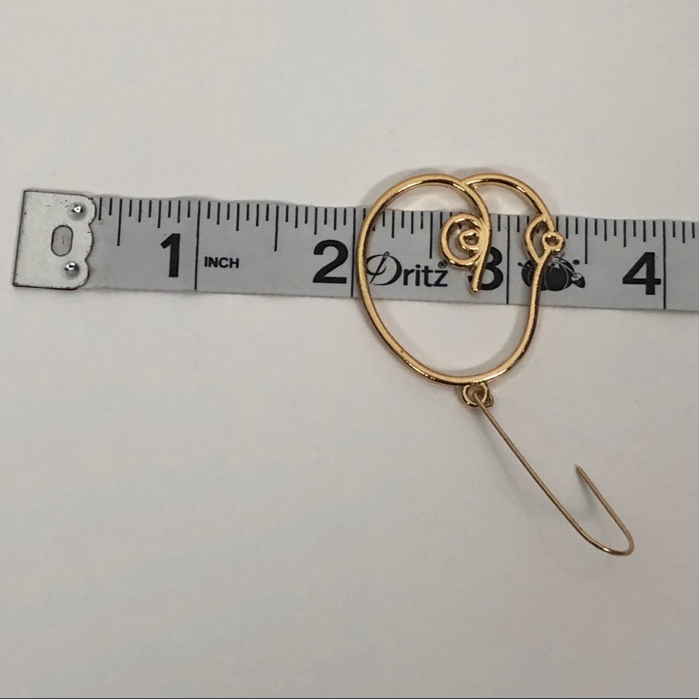 Gold Tone Breast Earrings Feminist Body Female - Picture 6 of 8